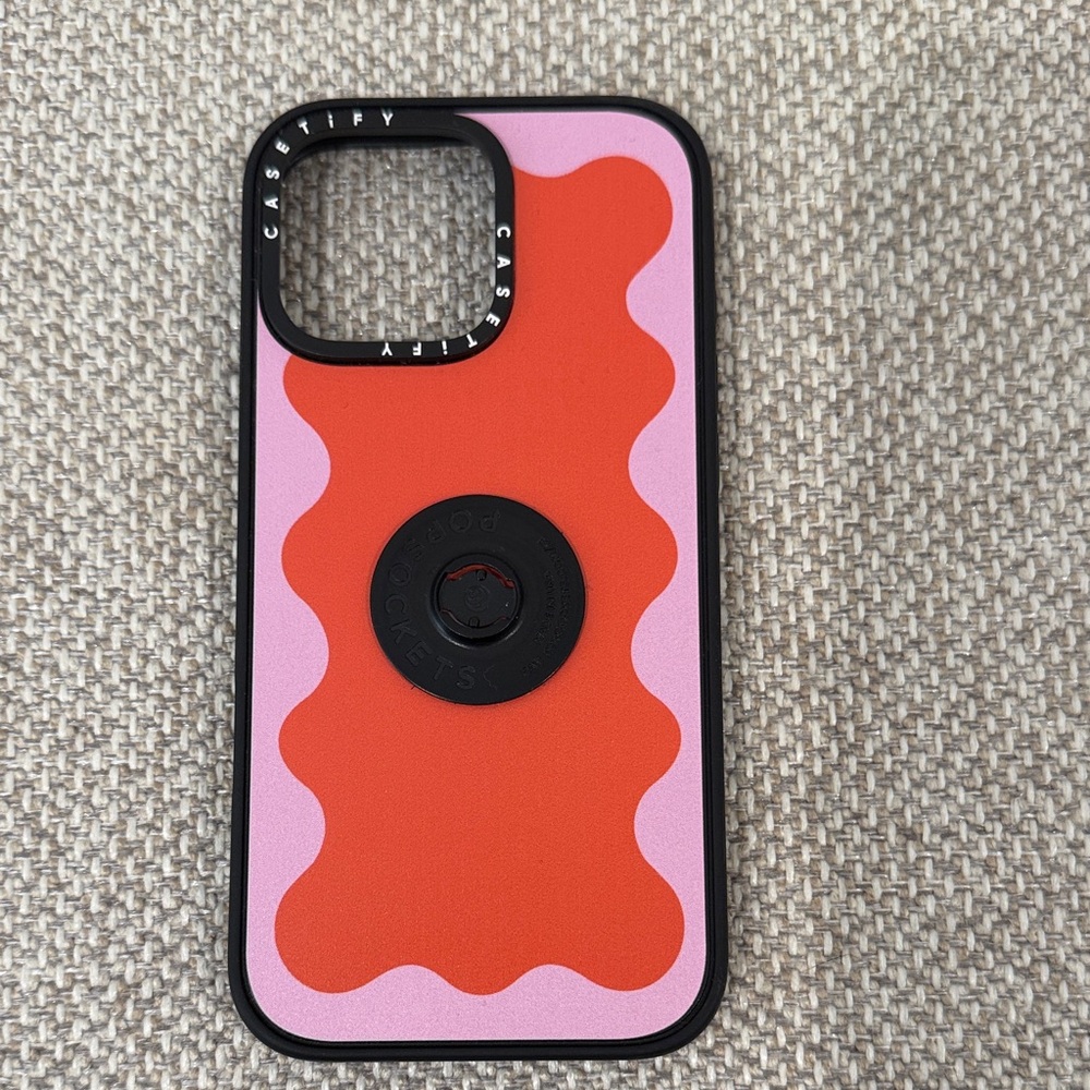 Casetify Orange and Pink Wavy Phone Case